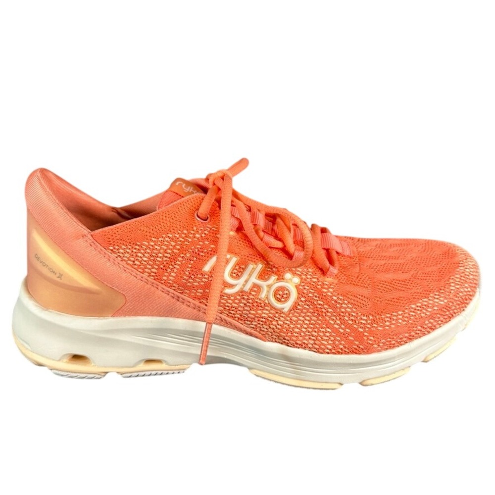 Ryka Devotion X Womens Walking Shoes Coral Orange Mesh RE-ZORB Sneakers Size 9